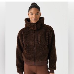 Beyond Yoga Chocolate Teddy Jacket